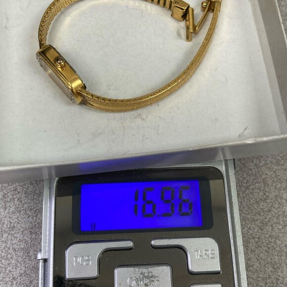 LADY ELGIN QUARTZ GOLD-TONE DIAMOND WRIST WATCH NEEDS NEW BATTERY - Picture 6 of 8